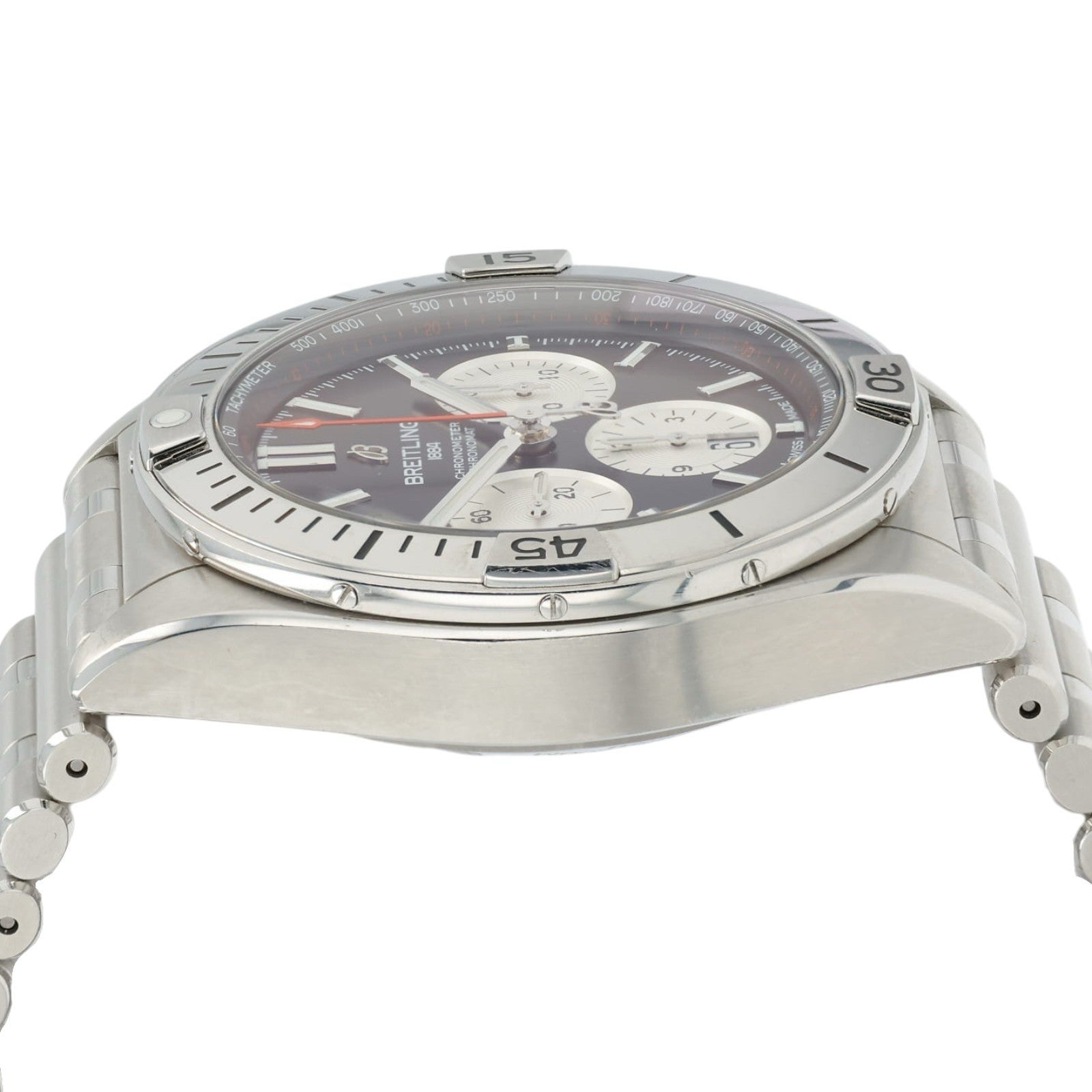 Breitling Chronometer Black Dial Stainless Steel 42mm Automatic Mens AB0134