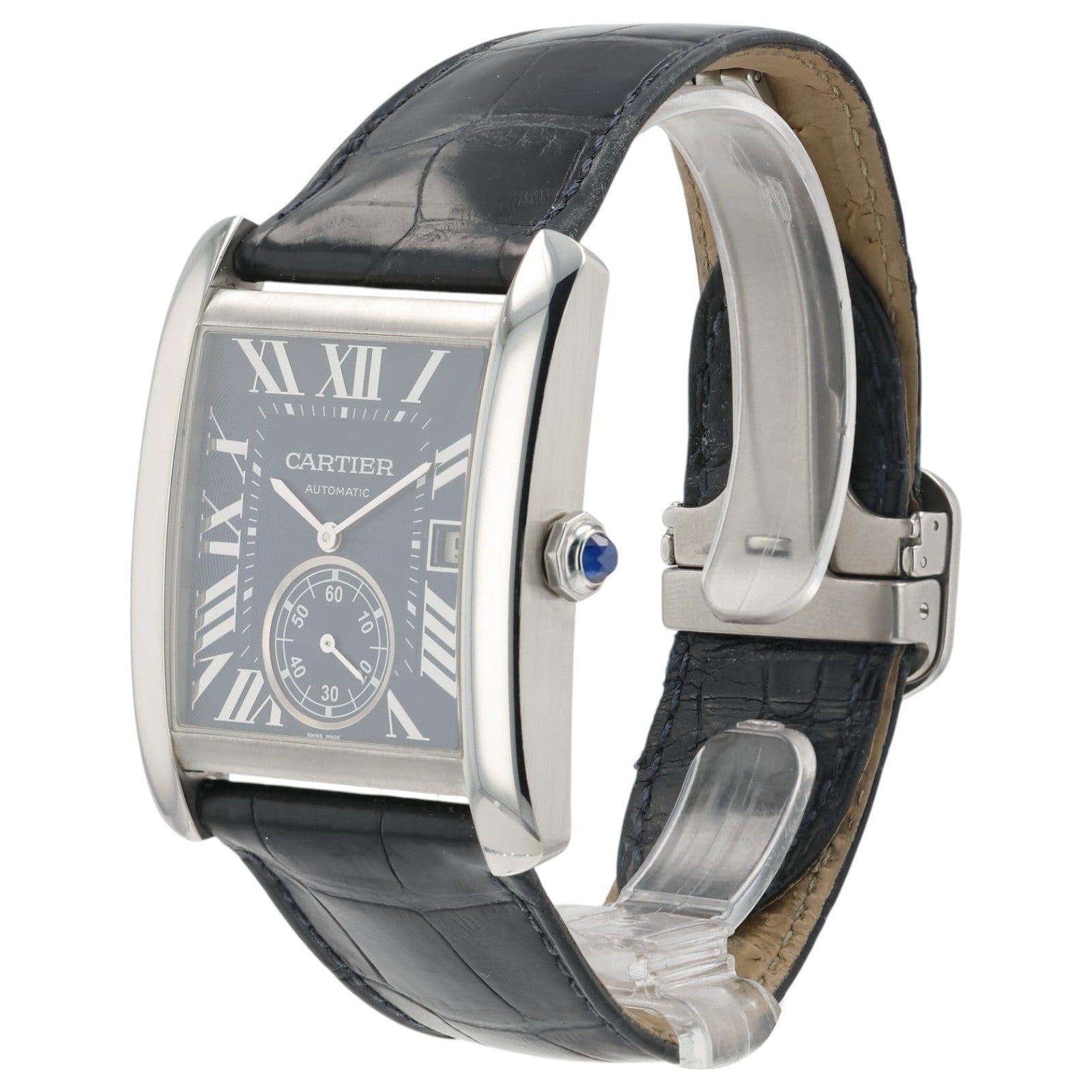 Cartier Tank MC Blue Dial Stainless Steel 44x34mm Automatic Men’s Watch WSTA0010