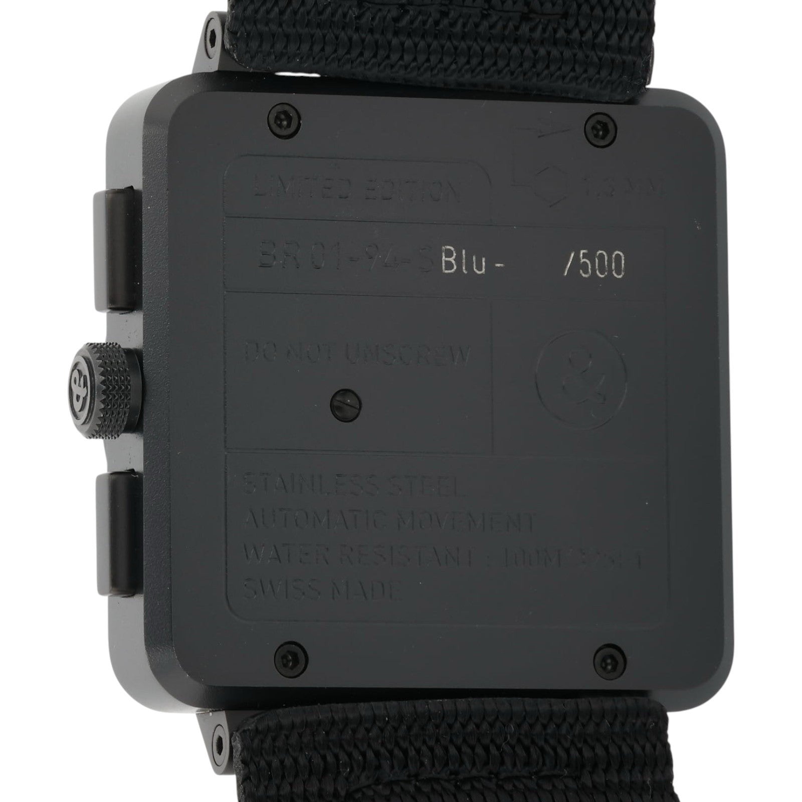 Bell & Ross Chronograph Stainless Steel Black Dial 46mm Automatic Watch BR01-94