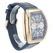 Franck Muller Vanguard Yachting 18k Rose Gold Blue Dial 45mm Automatic Watch