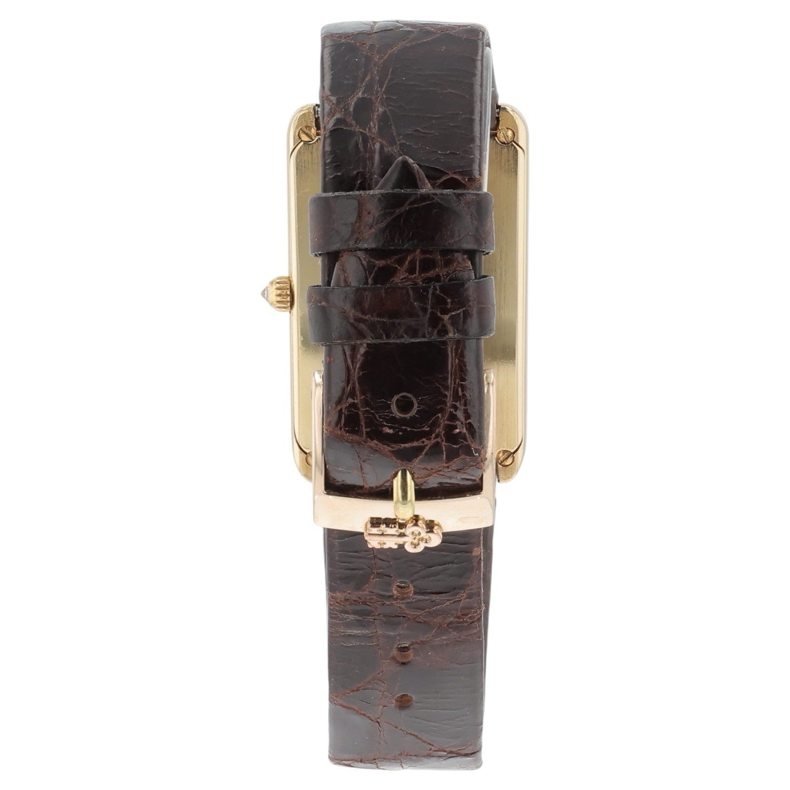 Corum Ingot 18k Yellow Gold 30x40mm Gold Dial Quartz Movement Mens Watch GR15