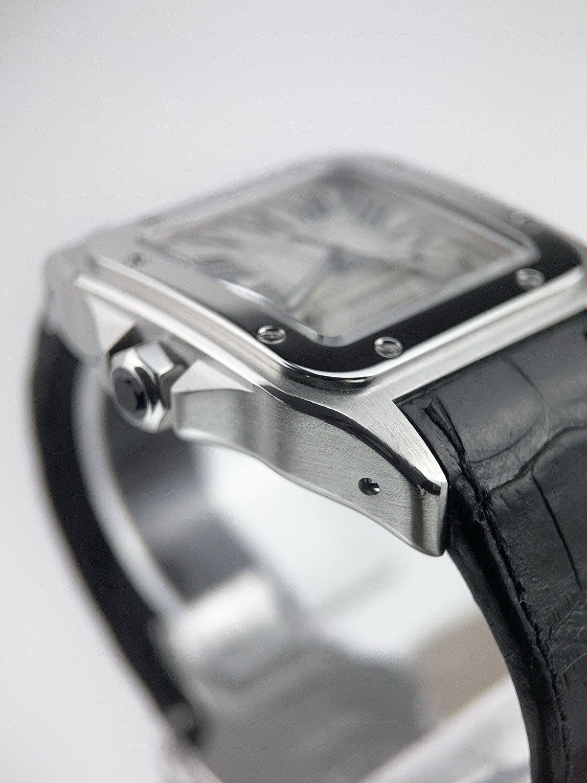 Cartier Santos 100 Stainless Steel Silver Dial 39mm Automatic Mens W20076X8