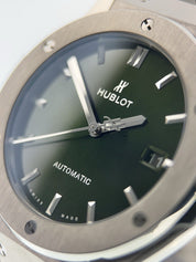 Hublot Classic Fusion Titanium Green Dial 45mm Automatic Men’s 511.NX.8970.LR