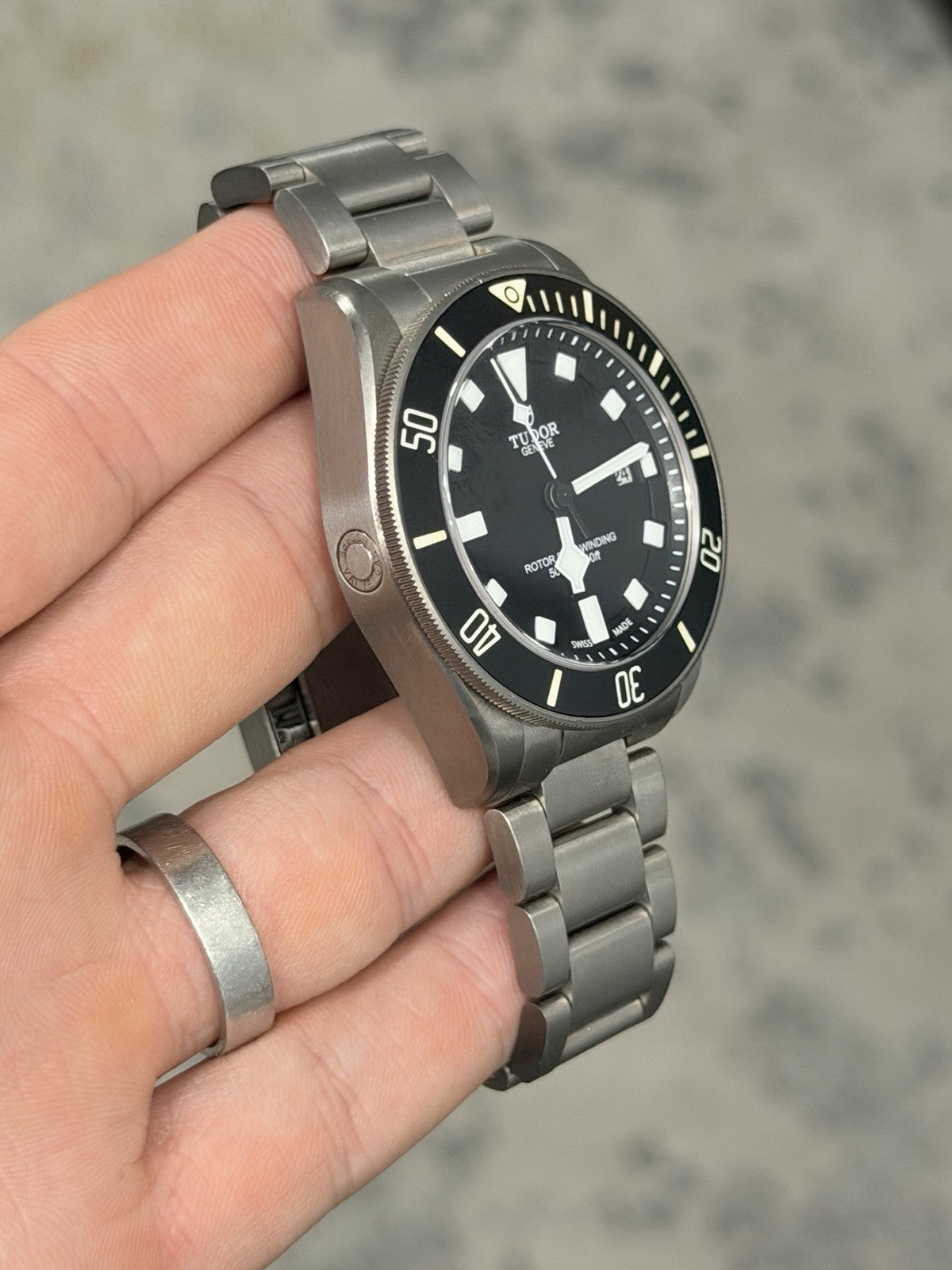 Tudor Pelagos Date Black Dial Titanium Automatic Men's Watch 25500TN