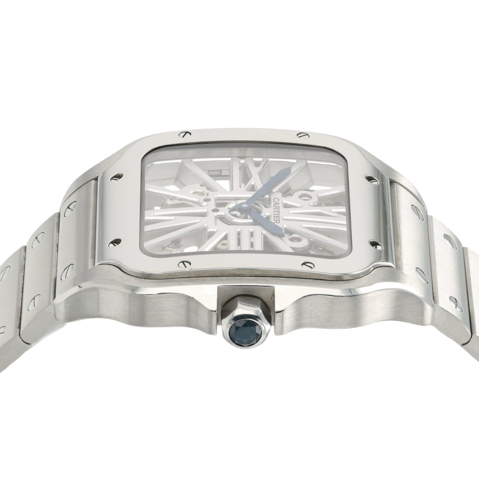 Cartier Santos Skeleton Dial Stainless Steel 40mm Manual Mens Watch WHSA0007