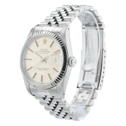 Rolex Datejust Linen Silver Dial Stainless Steel 36mm Automatic Mens Watch 16234