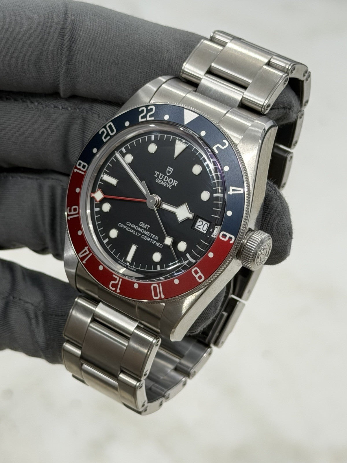 Tudor Black Bay GMT Pepsi Black Dial Stainless Steel Men's Watch 79830RB