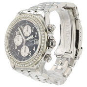 Breitling Chronograph Diamond Bezel Black Dial 44mm Automatic Men’s Watch A13356