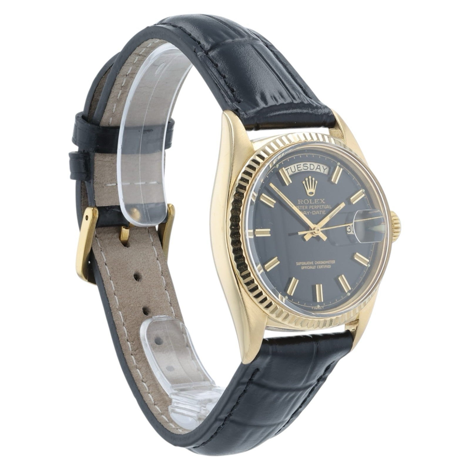 Rolex Day-Date Black Dial 18k Yellow Gold 36mm Automatic Men’s Watch 1803