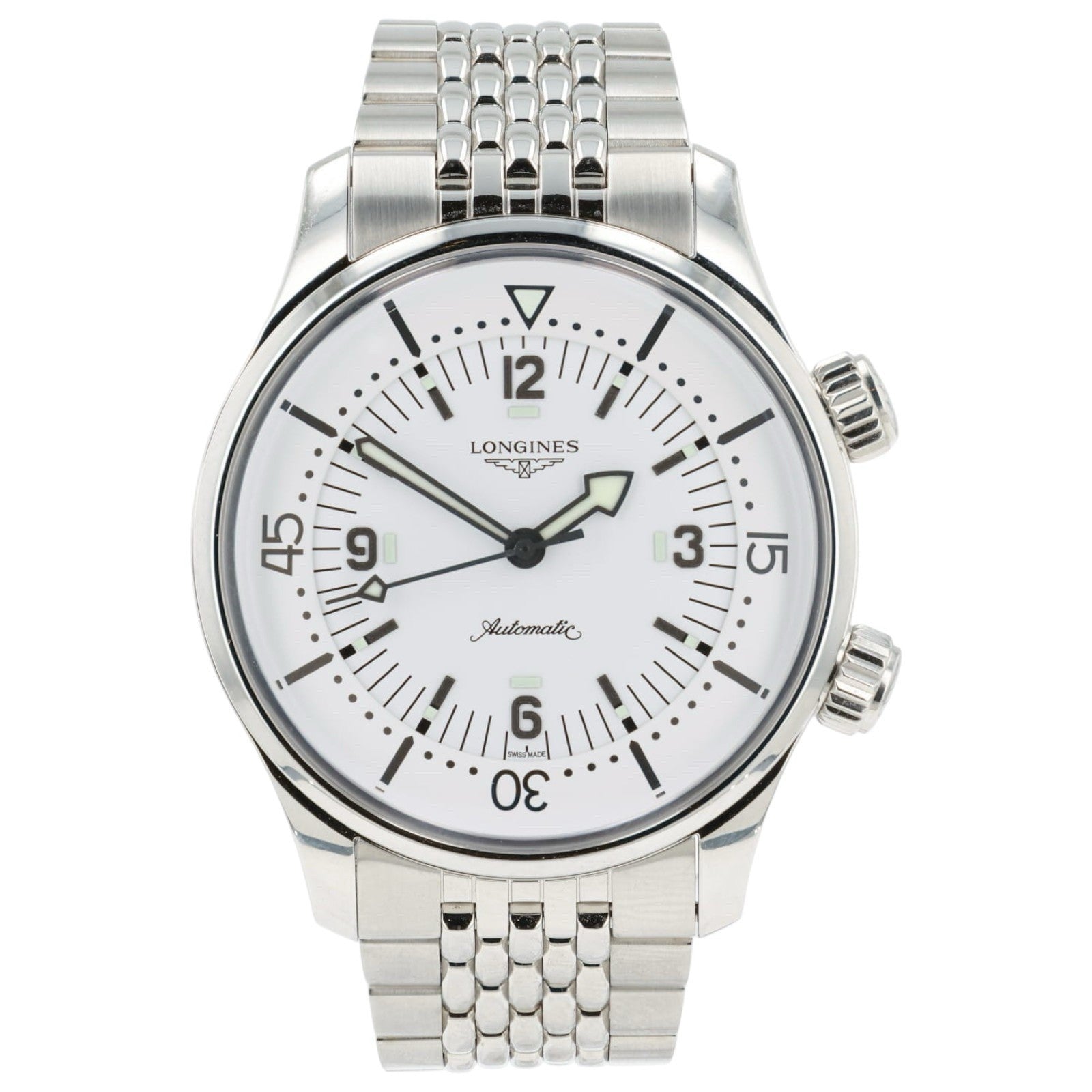Longines Legend Driver White Dial Stainless Steel 39mm Automatic Men’s L3.764.4