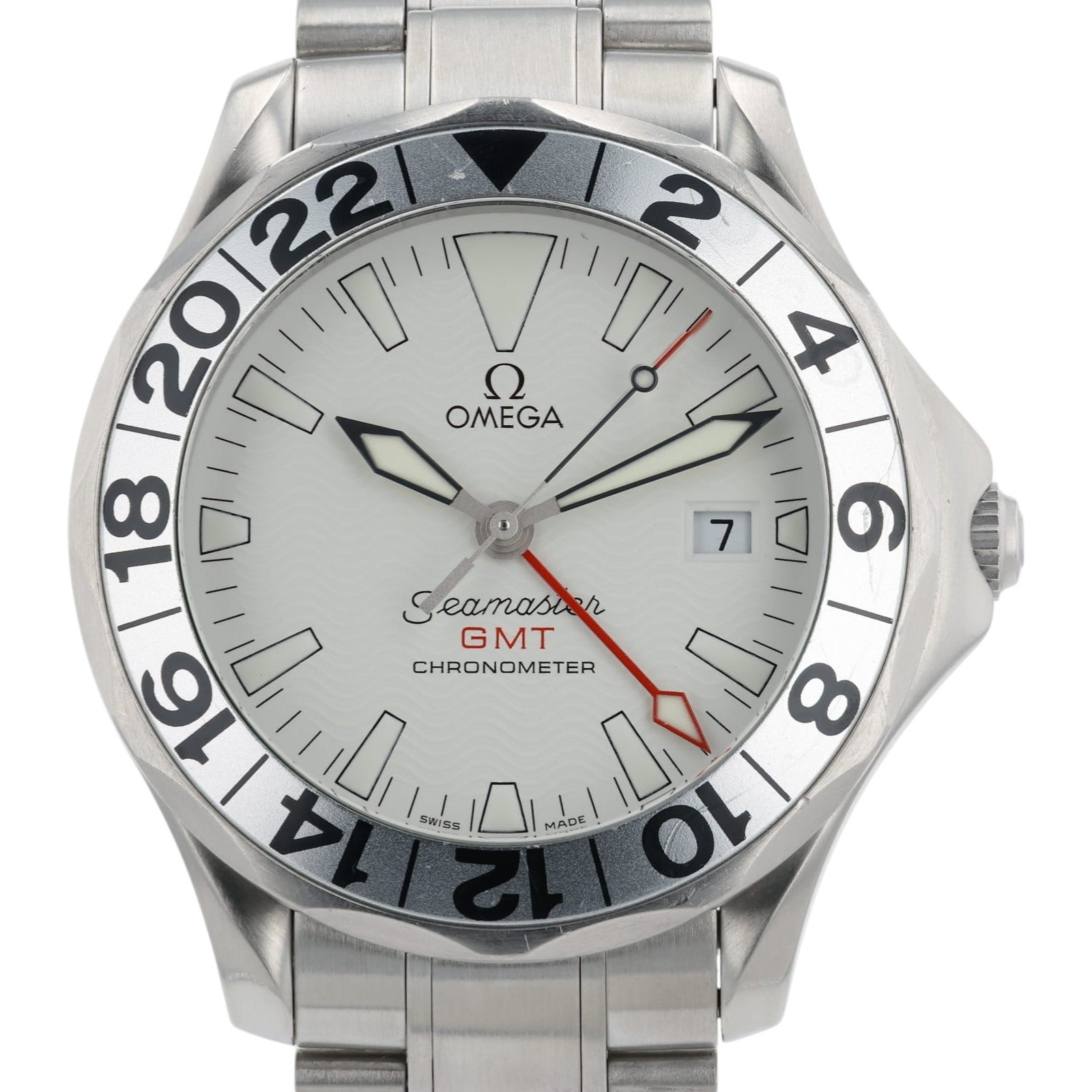 Omega Seamaster "Great White" GMT Chronometer White Dial Automatic 41mm Watch