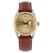 Rolex Datejust 36 Steel & Gold Champagne Dial 36mm Automatic Mens Watch 16013