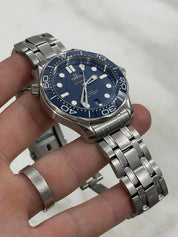 Omega Seamaster Wave 300m Diver Blue Ceramic Men's Watch 210.30.42.20.03.001