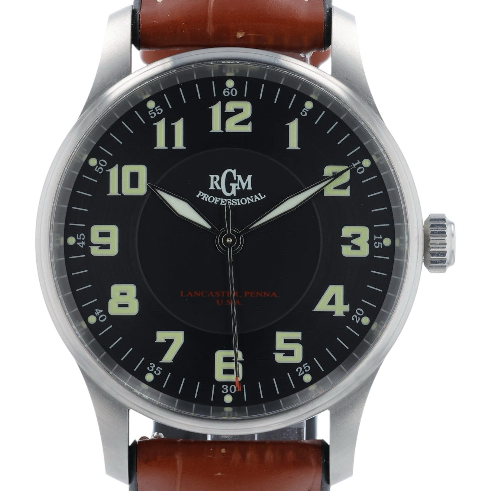 RGM Professional Black Dial Stainless Steel 38mm Automatic Men’s Watch 151-PR