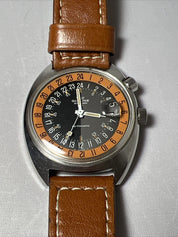 Glycine Airman SST 24 Hour Date Automatic "Pumpkin" Men's 42mm 323.1219 Watch