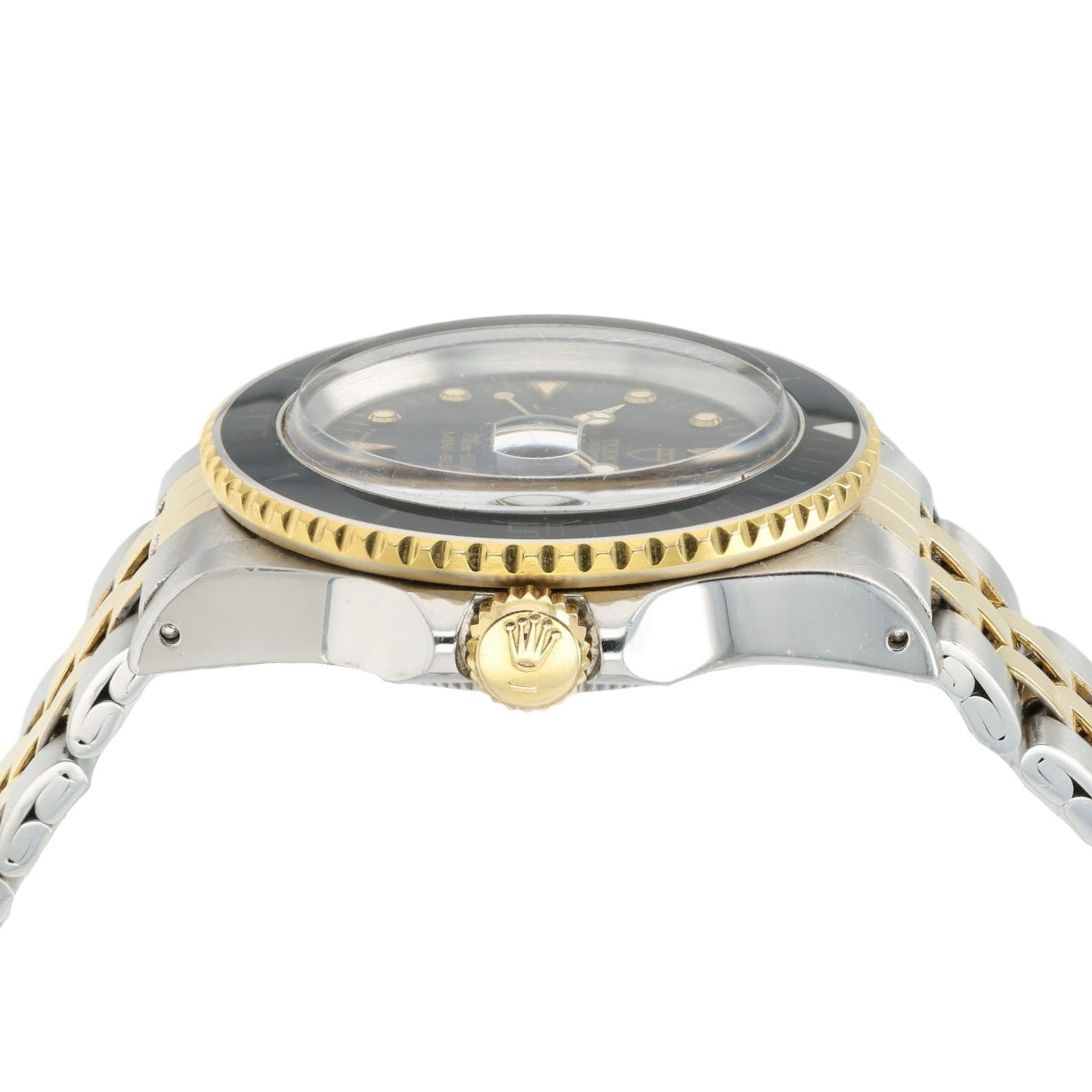 Tudor Mini Sub Black Dial Gold & Steel 33mm Automatic Unisex Watch 73091