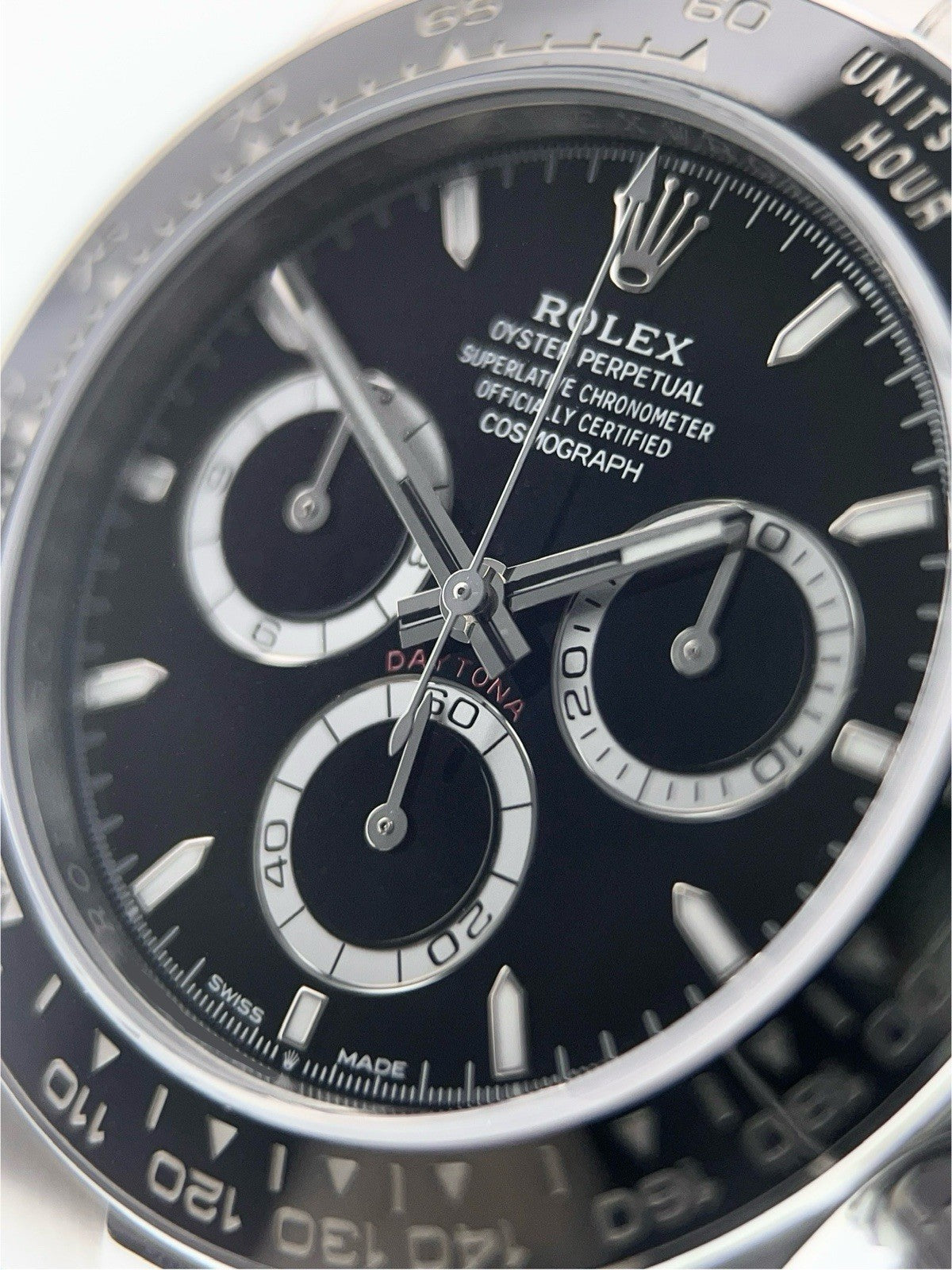 Rolex Daytona Stainless Steel Black Dial 40mm Automatic Mens Watch 126500LN