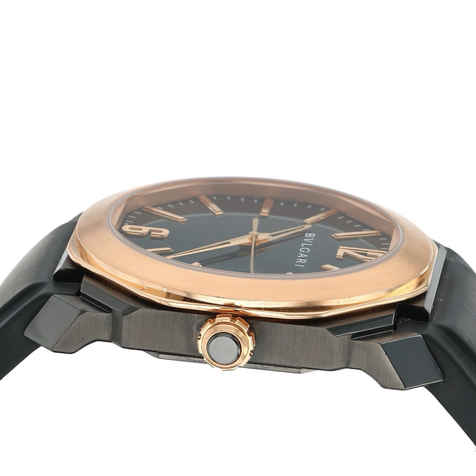 Bulgari Octo Steel And Gold Black Dial 41mm Automatic Mens Watch BGO P 41 SG