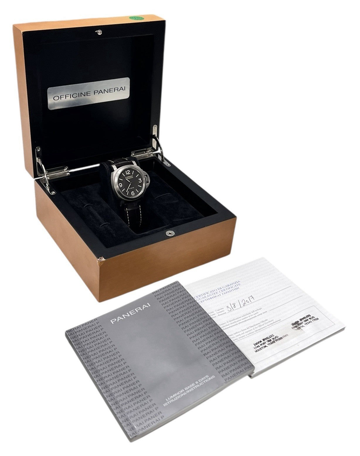 Panerai Luminor Base Titanium Brown Dial 44mm Manual Wind Men’s Watch PAM00562