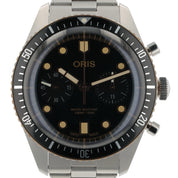 Oris 65 Chronograph Black Dial Steel 43mm Automatic Mens Watch 01 771 7744 4354