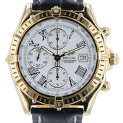 Breitling Crosswind Chronograph 18k Yellow Gold White Dial 44mm Automatic K13055