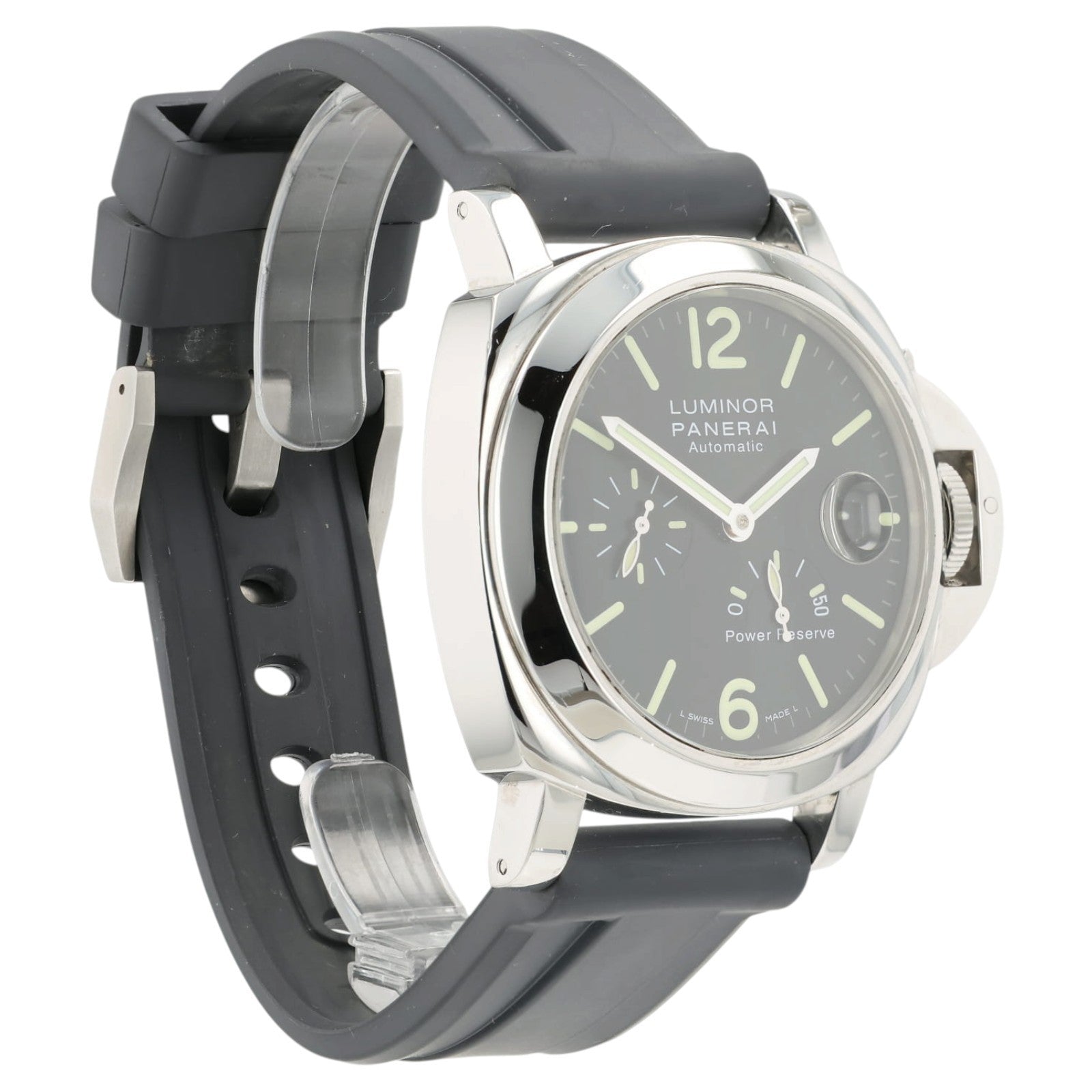 Panerai Luminor Power Reserve Black Dial Stainless Steel 44mm Automatic PAM00090