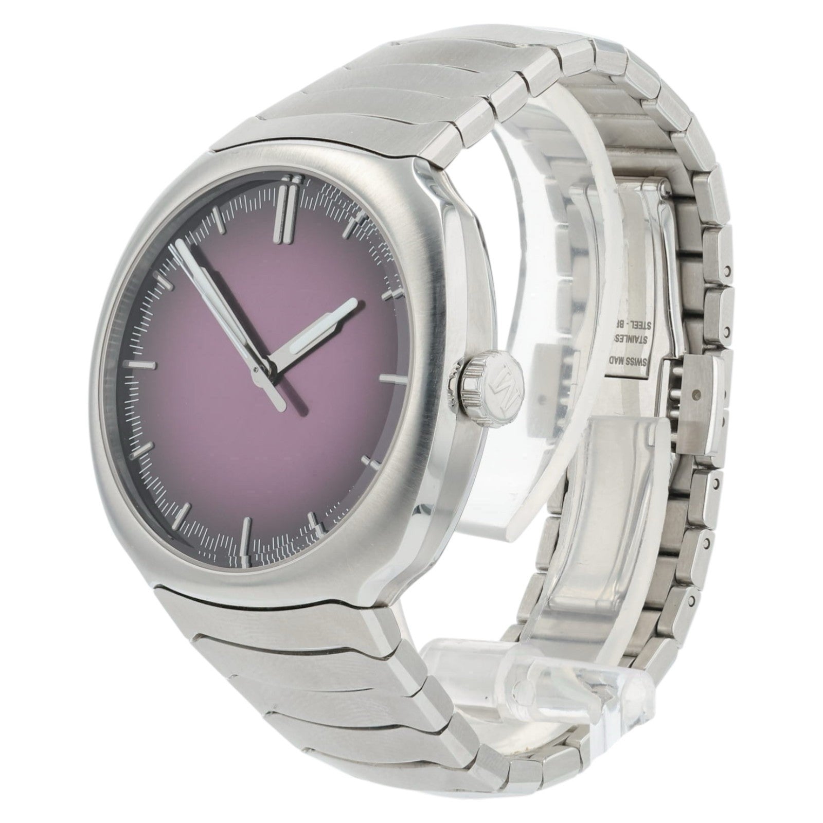 H. Moser & Cie. Streamliner Centre Seconds Purple Dial Steel 40mm Mens 6201-1201