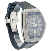 Franck Muller Vanguard Diamond Steel Blue Dial 45mm Automatic Mens V45SCDT