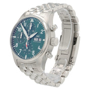 IWC Pilot Chronograph Stainless Steel Green Dial 41mm Automatic Watch IW388104