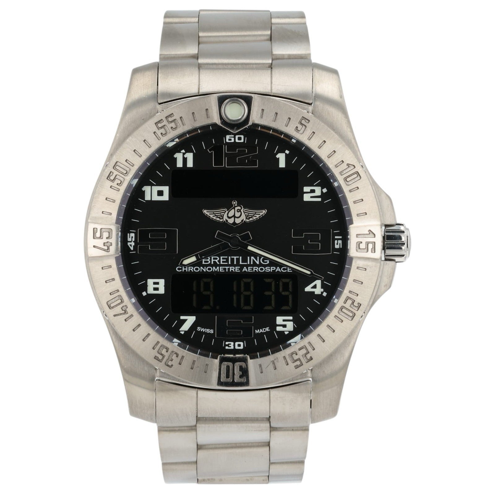 Breitling Aerospace Black Dial Titanium 43mm Quartz Movement Men’s Watch E79363