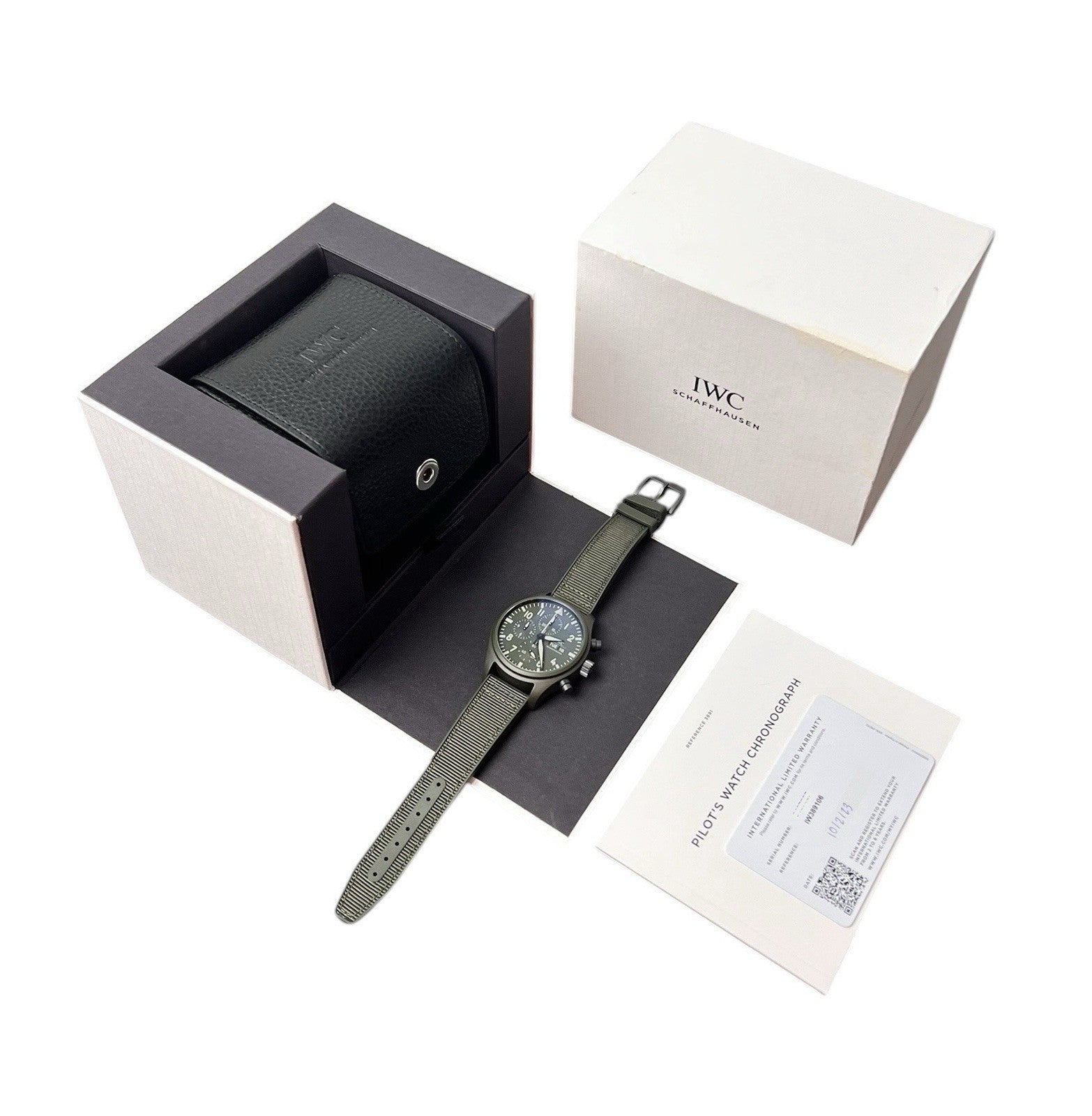 IWC Top Gun Woodland Green Dial Ceramic 44mm Automatic Men’s Watch IW389106