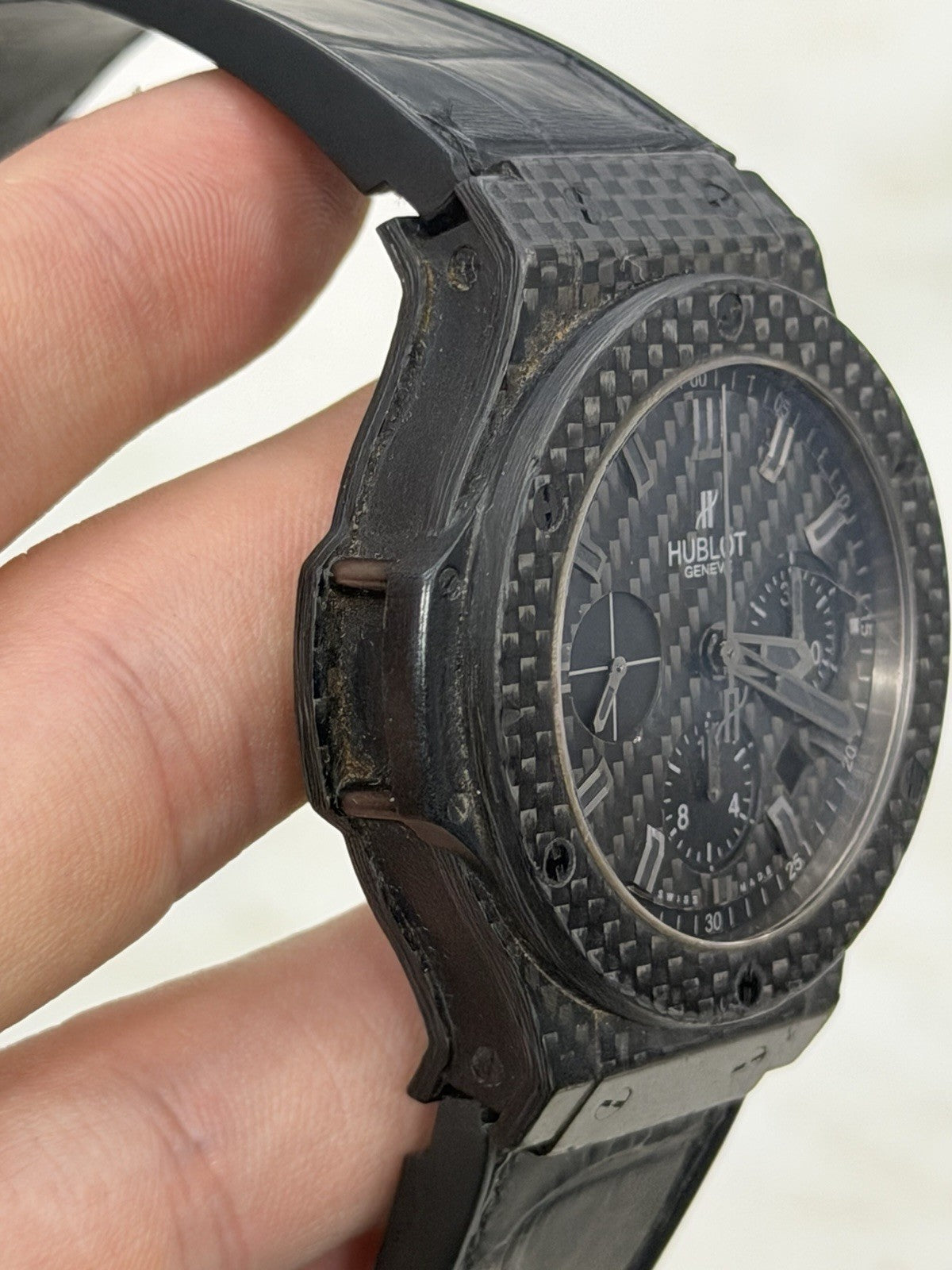 Hublot Big Bang 301.QX.1740.GR 44mm Carbon Black Dial Auto Watch - FOR PARTS