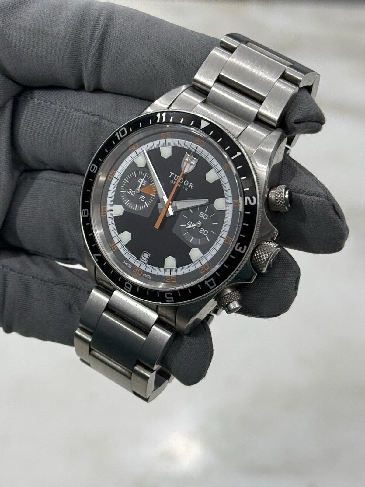 2022 Tudor Heritage Chronograph Auto 42mm Stainless Steel Mens Watch 70330N B&P