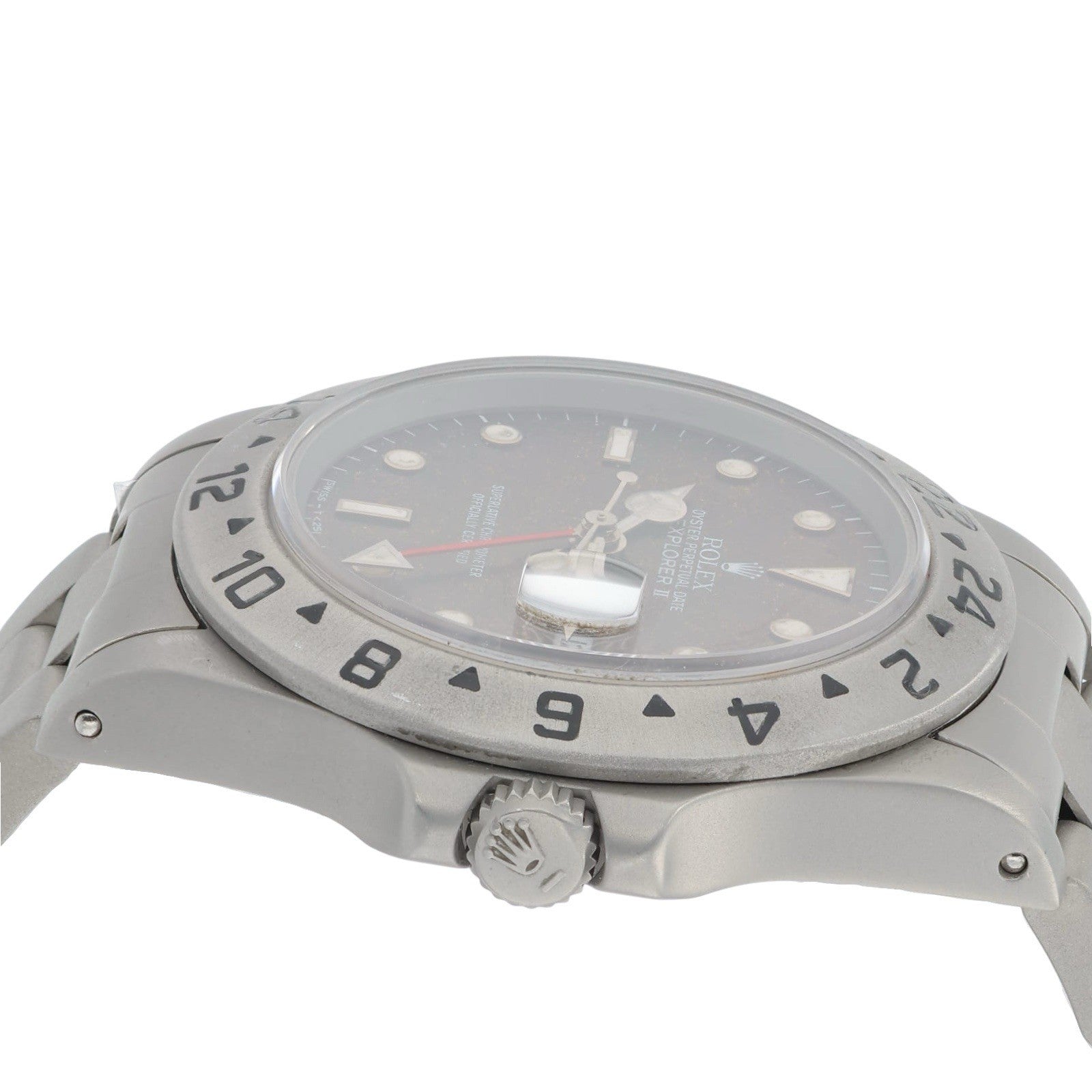 Rolex Explorer II Sand Blasted Steel Black Dial 40mm Automatic Mens Watch 16550