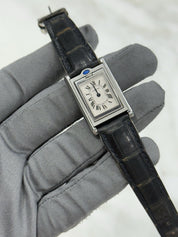Cartier Tank Basculante Small 25 x 22mm Quartz Steel W1011158 Selling As-Is