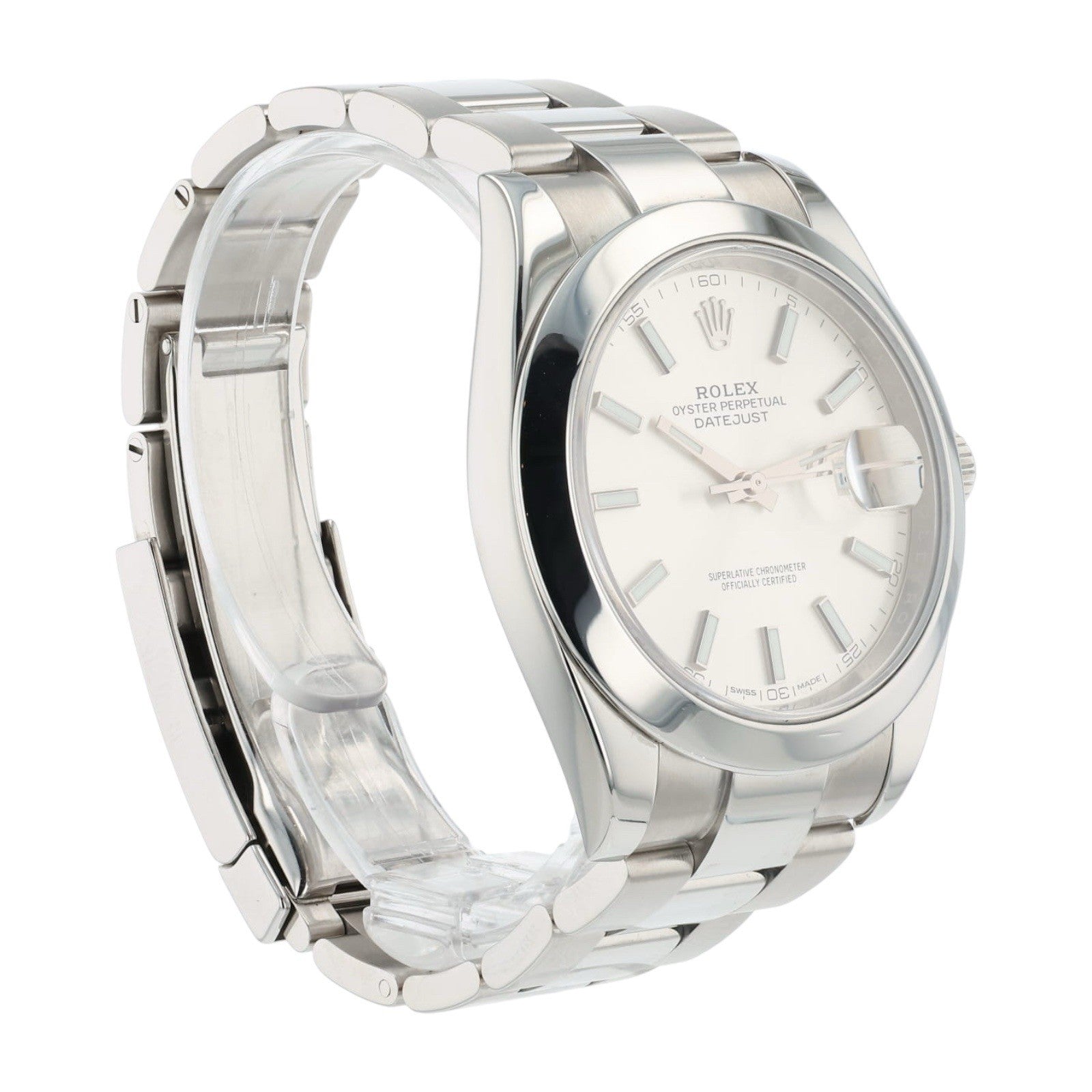 Rolex Datejust Stainless Steel Silver Dial 41mm Automatic Mens Watch 126300