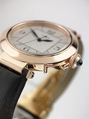 Cartier Pasha 18k Rose Gold Silver Dial 42mm Automatic Men's Watch W3019051