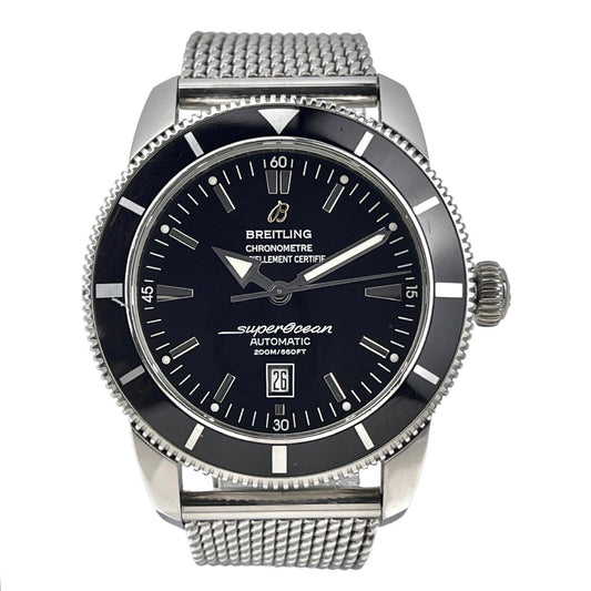 Breitling Superocean Heritage 46mm Steel Black Automatic Mens Watch A17320 B&P