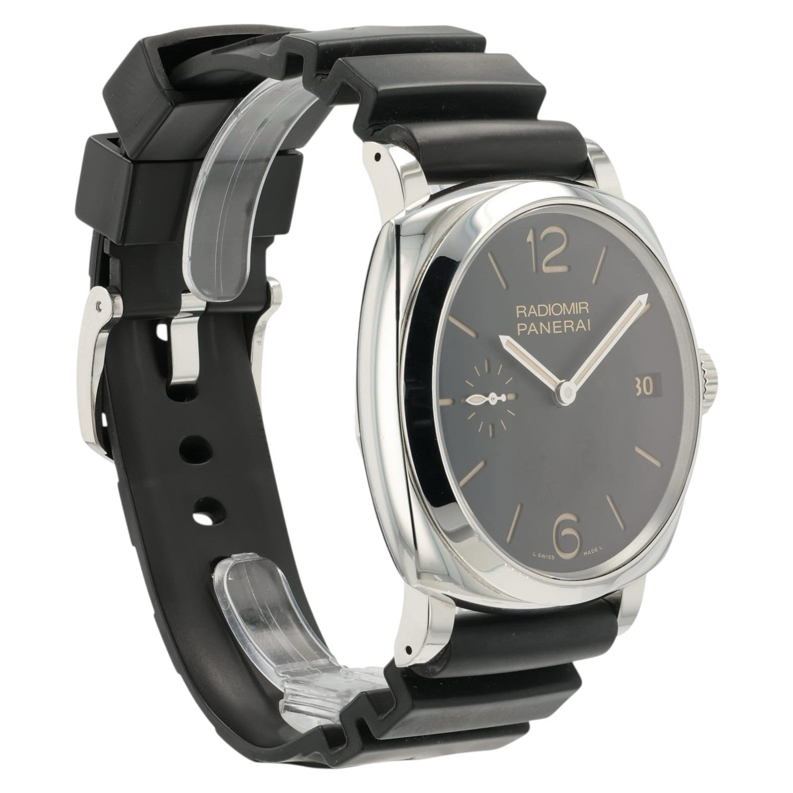 Panerai Radiomir Black Dial Stainless Steel 47mm Manual Wind Mens Watch PAM00514