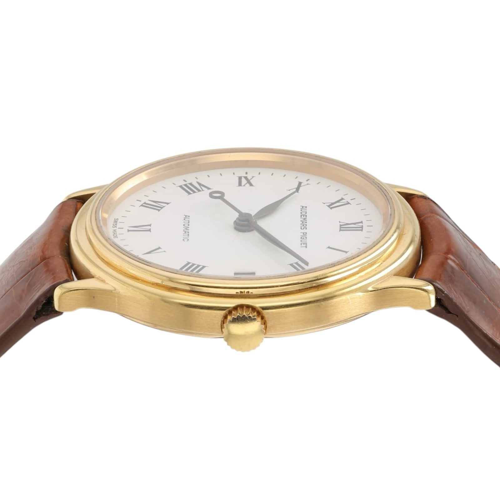 Audemars Piguet White Dial Steel 18k Rose Gold 33mm Automatic Watch 14406OR