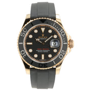 Rolex Yacht-Master Oysterflex Black Dial 18k Rose Gold 40mm Auto Men’s 116655