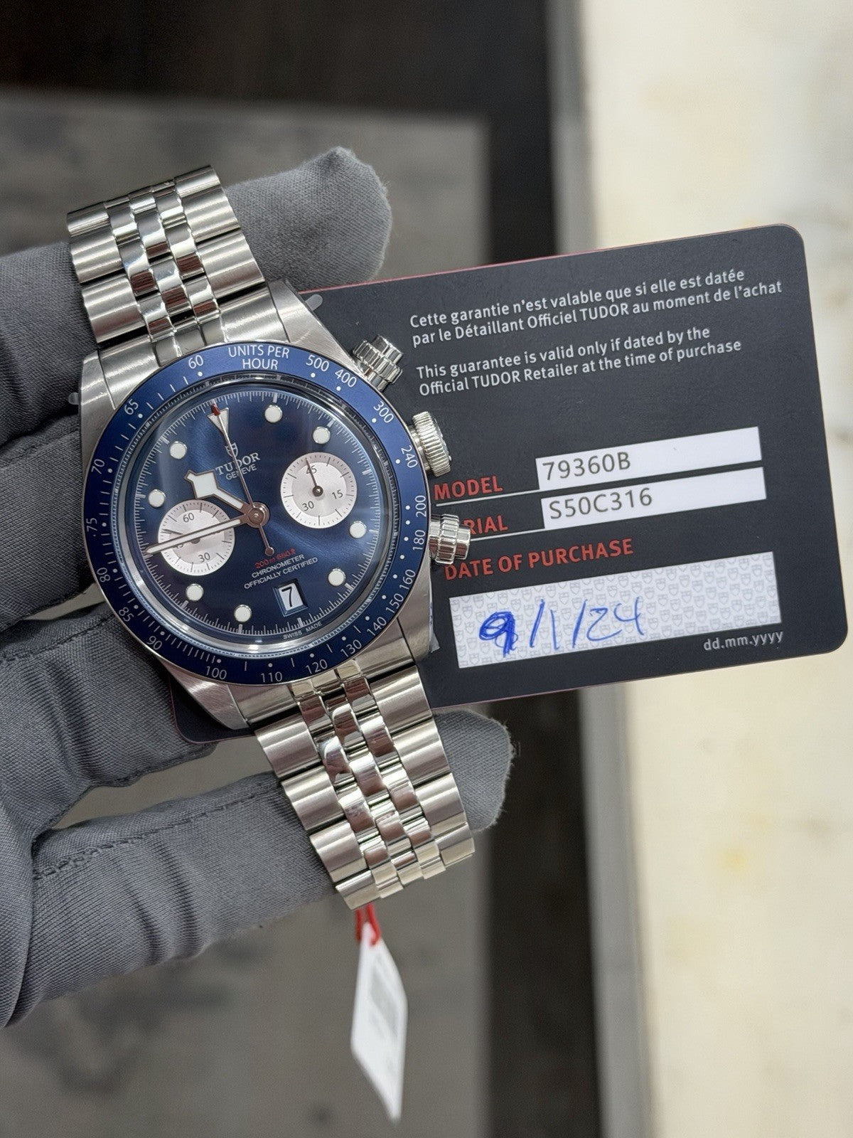 NEW 2024 Tudor Black Bay Stainless Steel Blue Dial 41mm Auto Men’s Watch 79360B