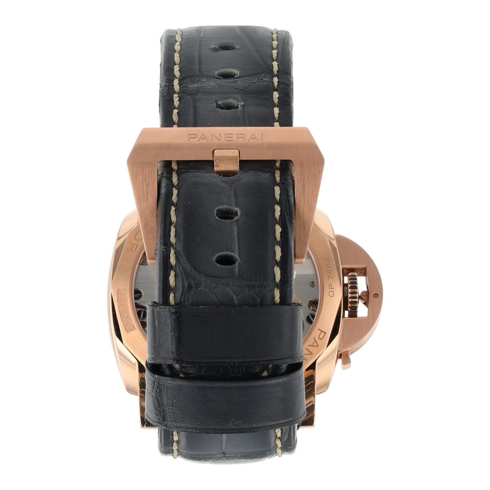 Panerai Luminor Goldtech 18k Rose Gold Black Dial 47mm Automatic Mens PAM01269