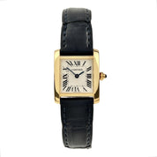 Cartier Tank Francaise Small 18k Yellow Gold Ladies Quartz Watch Ref. 2385