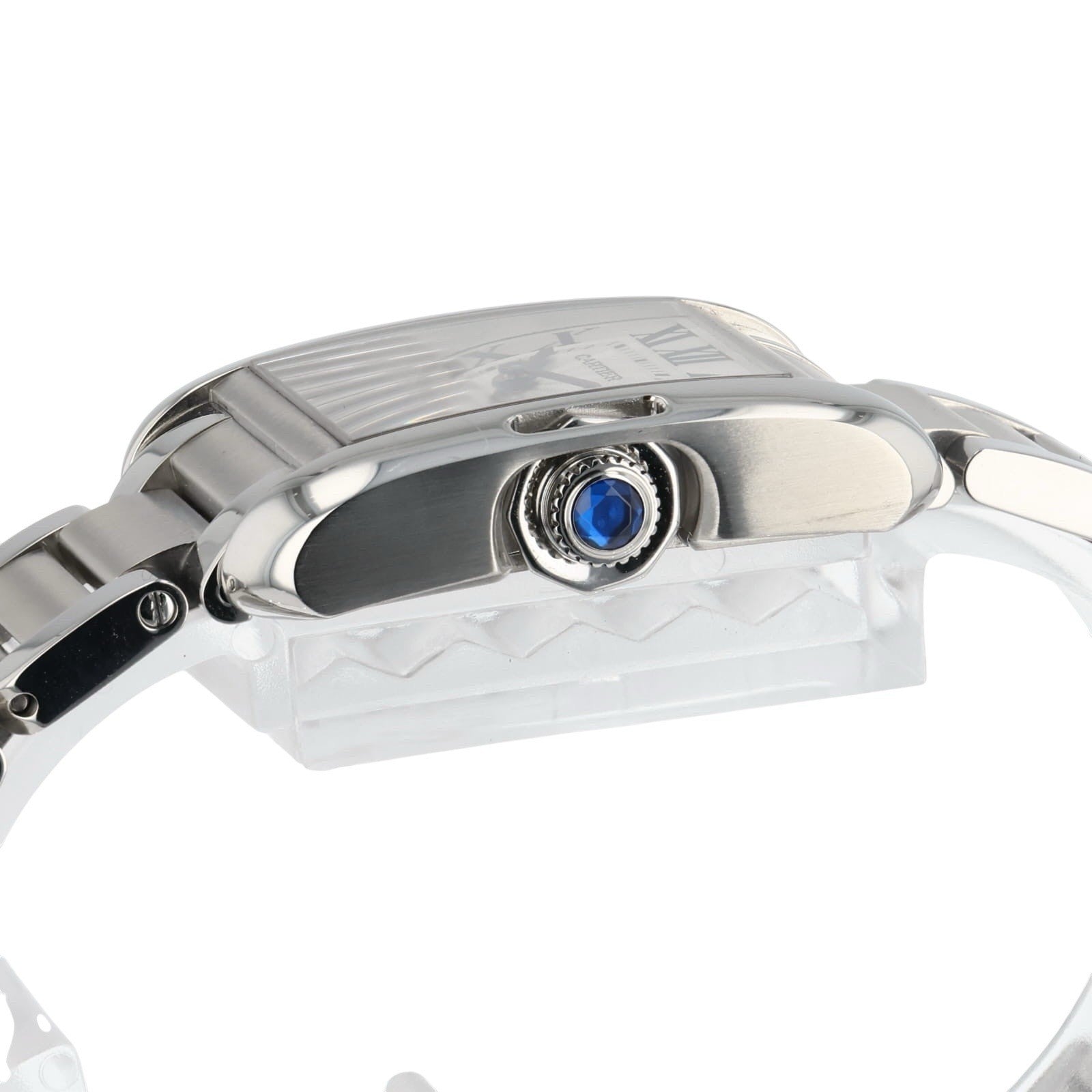Cartier Tank Anglaise Stainless Steel Silver Dial 22mm Quartz Women's W5310022