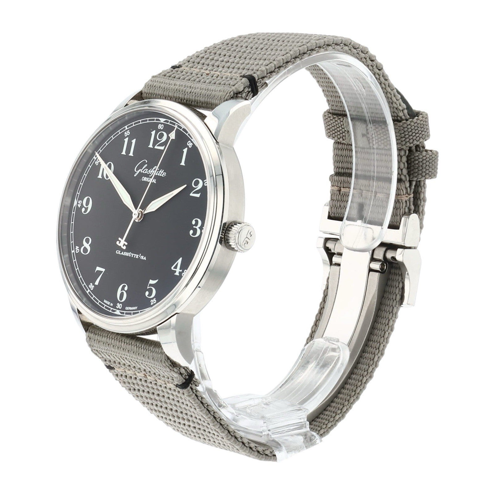 Glashutte Original Senator Steel Black Dial 40mm Automatic Mens 1-36-01-03-02-66