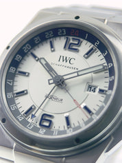 IWC Ingenieur Dual Time Steel Silver Dial 43mm Automatic Mens Watch IW324404