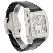 Cartier Santos Silver Dial Stainless Steel 38mm Automatic Men’s Watch W20076X8