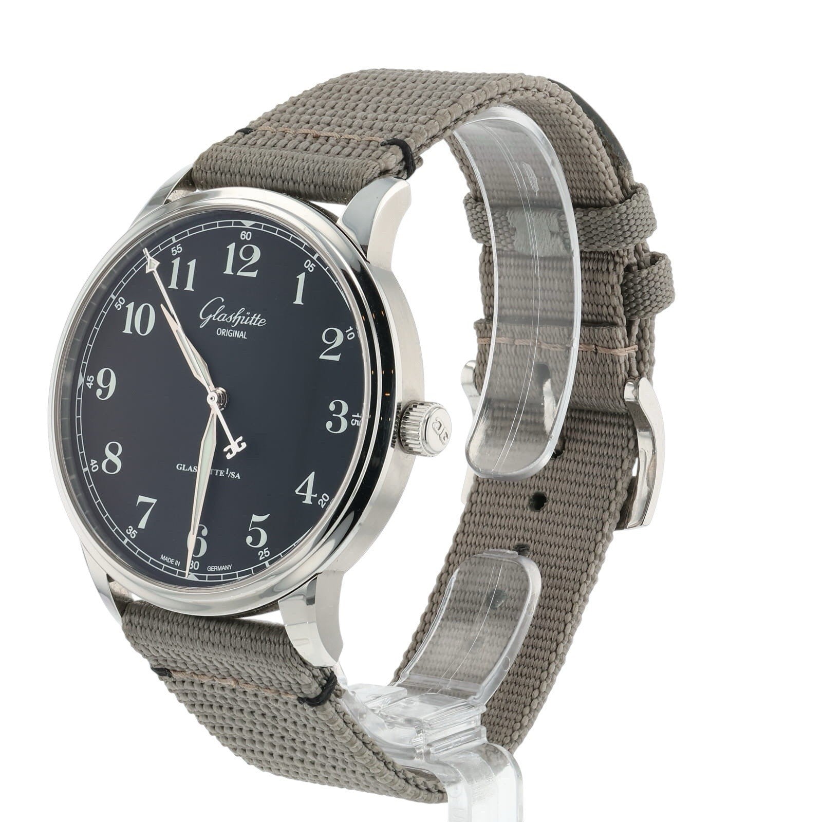 Glashutte Original Senator Steel Black Dial 40mm Automatic Mens 1-36-01-03-02-66