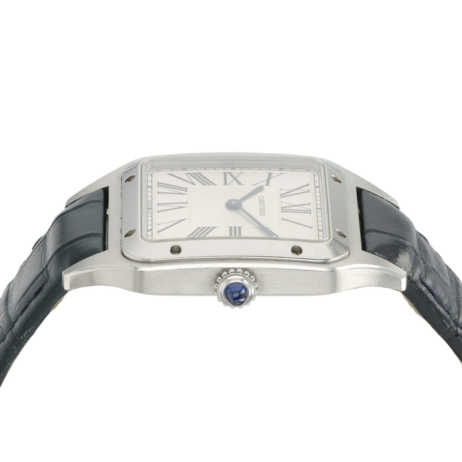 Cartier Santos Dumont Silver Dial Stainless Steel 31mm Quartz Mens WSSA0022